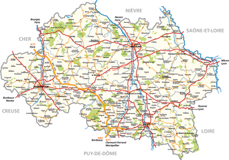 Carte de l'Allier