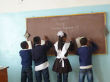 Elèves au collège en Mongolie
