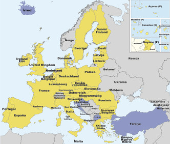 Carte de l'Union européenne
