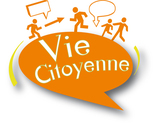 Logo Vie citoyenne - orange et blanc